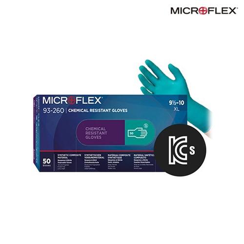 Ansell Microflex KCS-93-260M 93-260 KCs certified Disposable Chemical-Resistant Glove Medium, 290mm