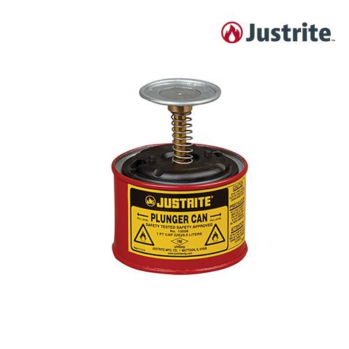 Justrite 10008 FM approved Plunger Plunger Dispensing Can with flame arrester 0.5L (steel/red)/OD 124x133mm/0.6kg