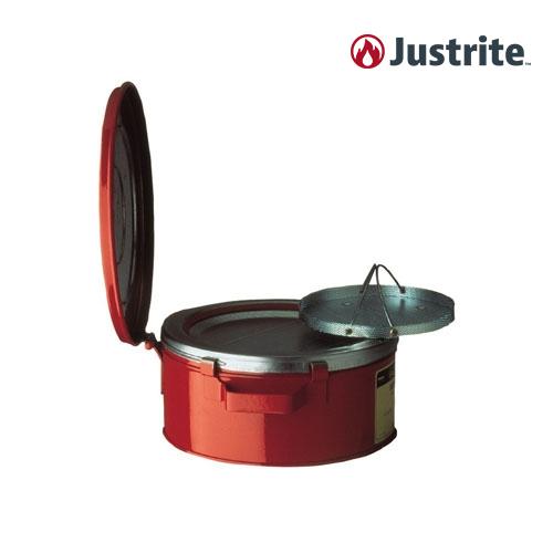Justrite 10370 FM approved Dip Tank / Cleaning Safety Container with dish and basket 4L (steel/red)/OD 238x114mm/2kg