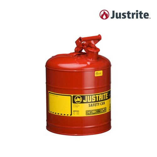 Justrite 7150100 5gal Flammable Safety Can (steel/19L/red)/OD 298x429mm/2.8kg